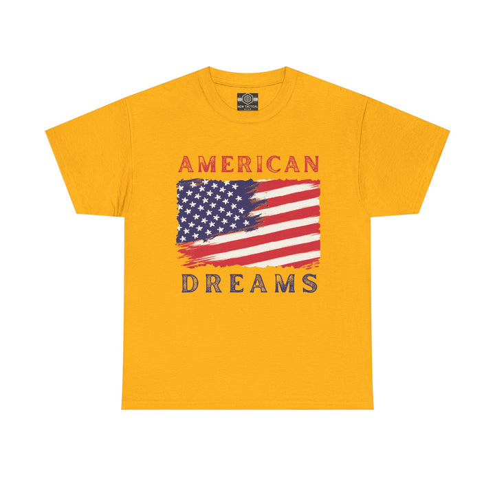 American Dreams Heavy Cotton Tee - Patriotic Graphic T-Shirt