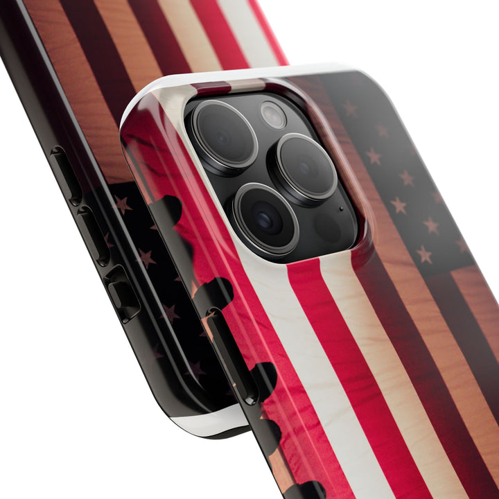 Patriotic Tough Phone Case - American Flag Design