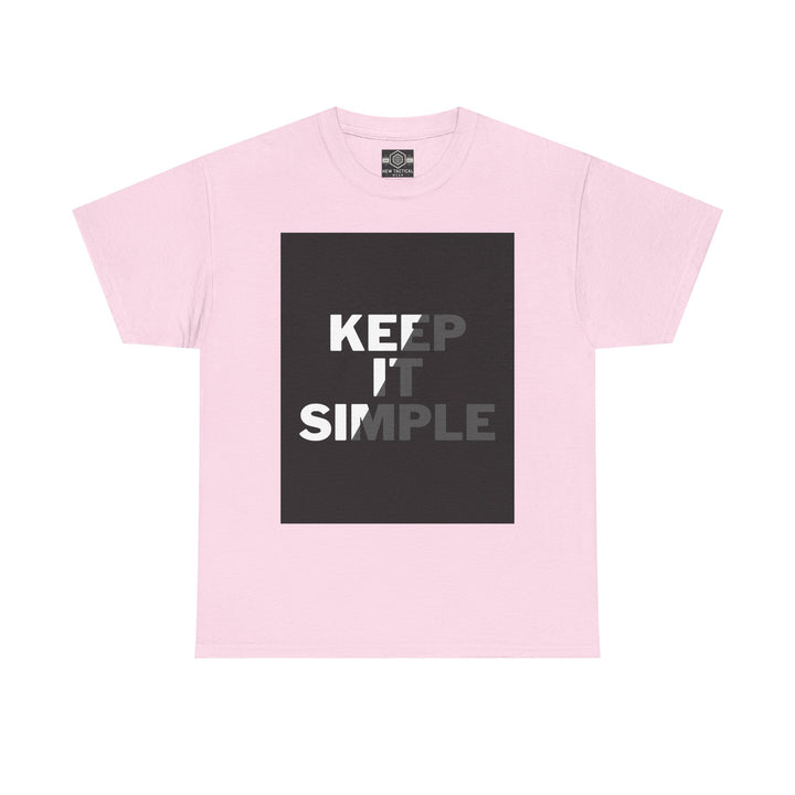 Keep It Simple Man Heavy Cotton Tee - Minimalist Style T-Shirt for Everyday Wear