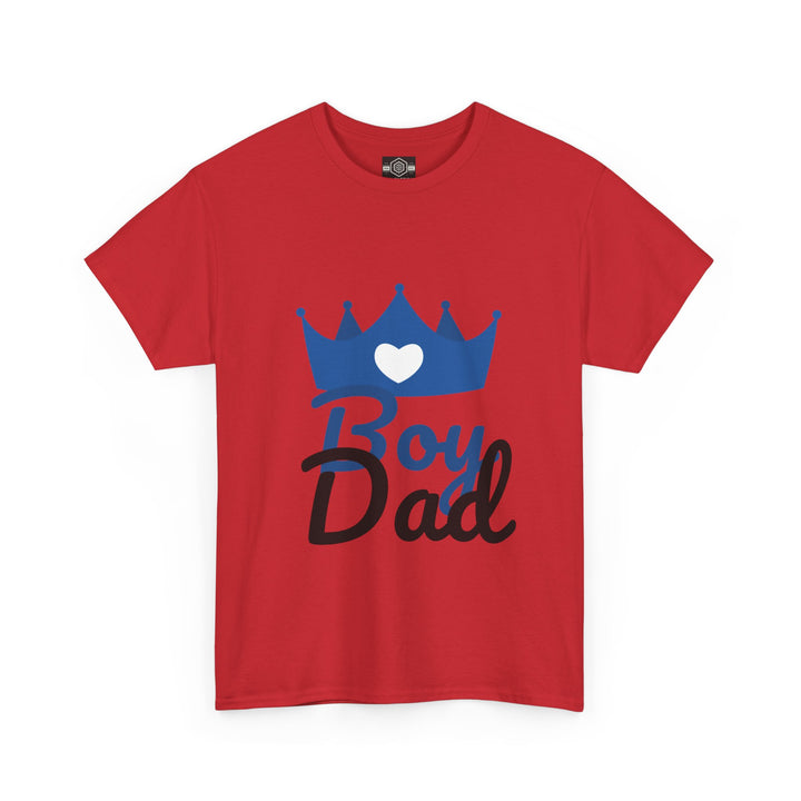 Boy Dad Crown Heavy Cotton Tee - Perfect Gift