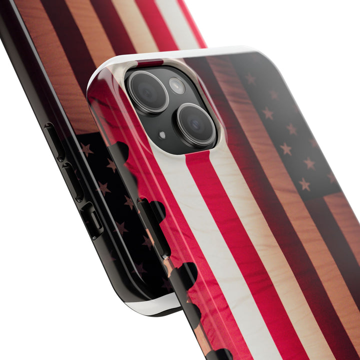 Patriotic Tough Phone Case - American Flag Design