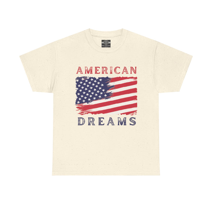 American Dreams Heavy Cotton Tee - Patriotic Graphic T-Shirt