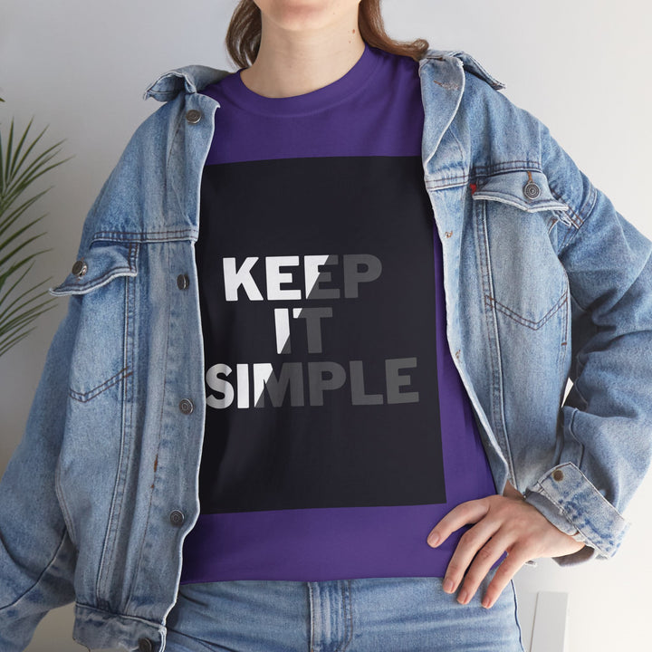 Keep It Simple Woman Heavy Cotton Tee - Minimalist Style T-Shirt for Everyday Wear