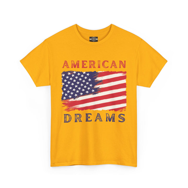 American Dreams Heavy Cotton Tee - Patriotic Graphic T-Shirt