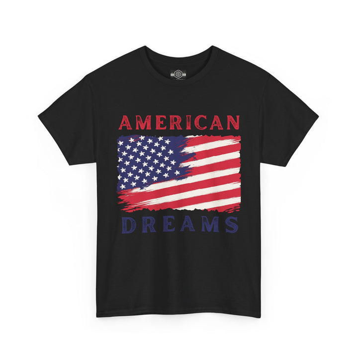 American Dreams Heavy Cotton Tee - Patriotic Graphic T-Shirt