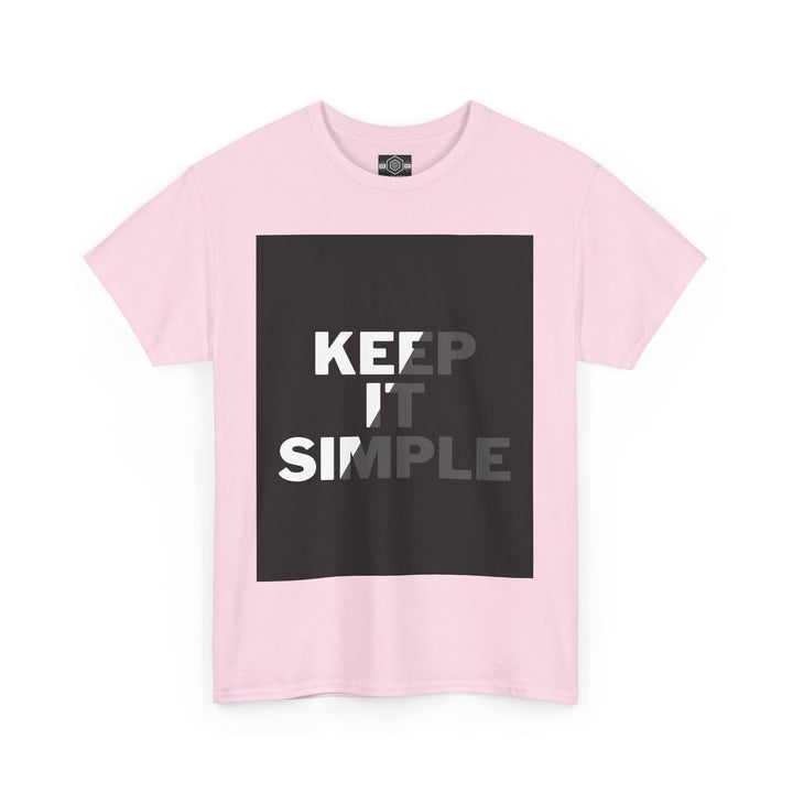 Keep It Simple Man Heavy Cotton Tee - Minimalist Style T-Shirt for Everyday Wear