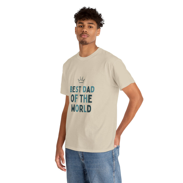 Best Dad of the World Unisex Heavy Cotton Tee - Perfect Father's Day Gift