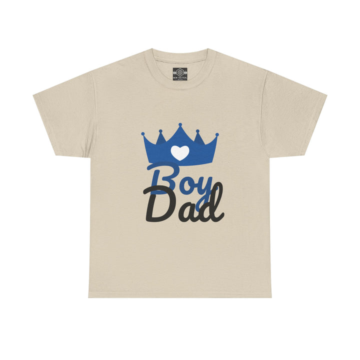 Boy Dad Crown Heavy Cotton Tee - Perfect Gift