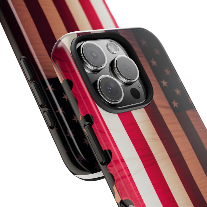 Patriotic Tough Phone Case - American Flag Design