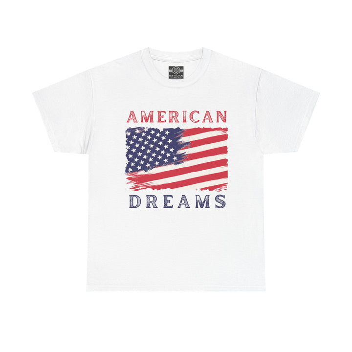 American Dreams Heavy Cotton Tee - Patriotic Graphic T-Shirt