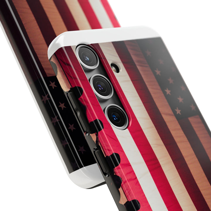 Patriotic Tough Phone Case - American Flag Design