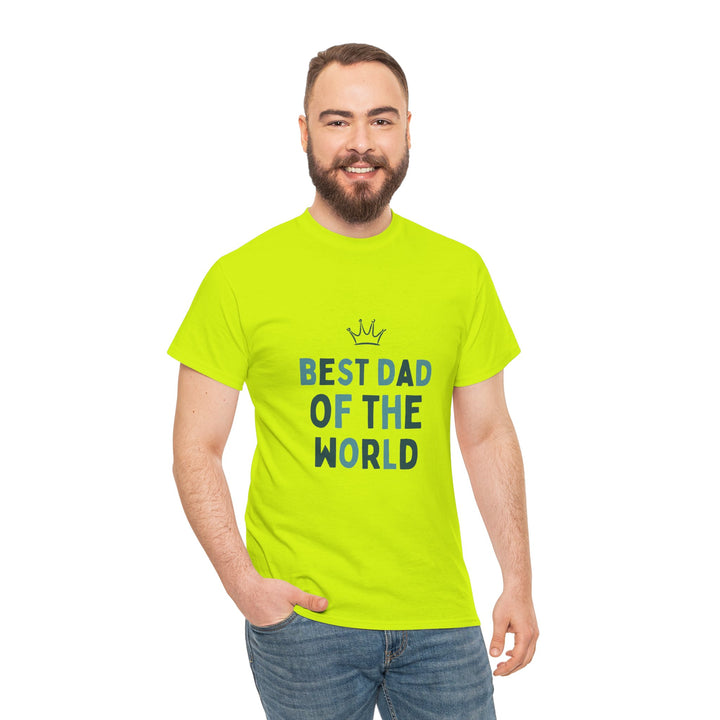 Best Dad of the World Unisex Heavy Cotton Tee - Perfect Father's Day Gift