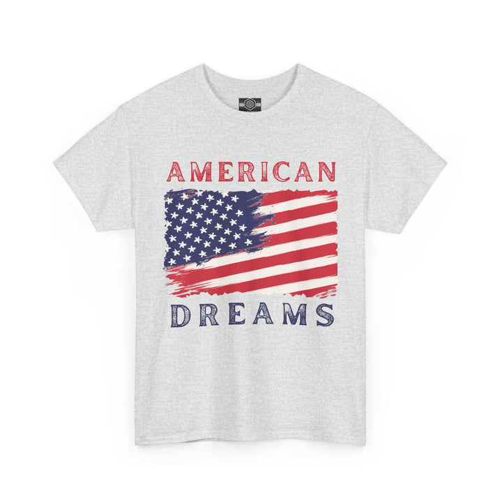 American Dreams Heavy Cotton Tee - Patriotic Graphic T-Shirt