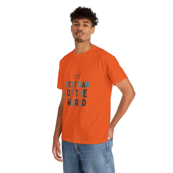 Best Dad of the World Unisex Heavy Cotton Tee - Perfect Father's Day Gift