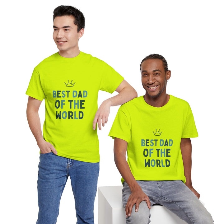 Best Dad of the World Unisex Heavy Cotton Tee - Perfect Father's Day Gift