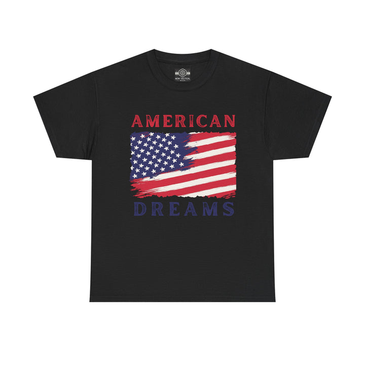 American Dreams Heavy Cotton Tee - Patriotic Graphic T-Shirt