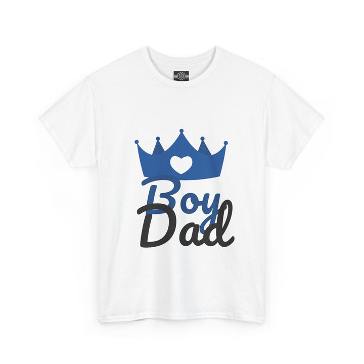 Boy Dad Crown Heavy Cotton Tee - Perfect Gift