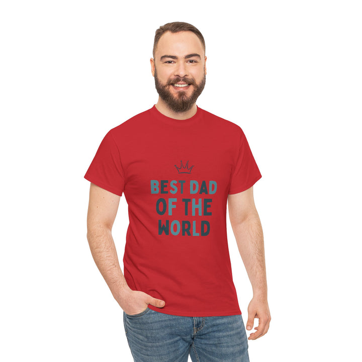 Best Dad of the World Unisex Heavy Cotton Tee - Perfect Father's Day Gift