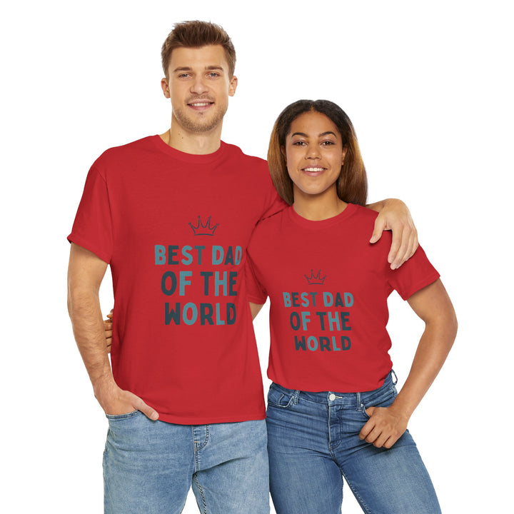 Best Dad of the World Unisex Heavy Cotton Tee - Perfect Father's Day Gift