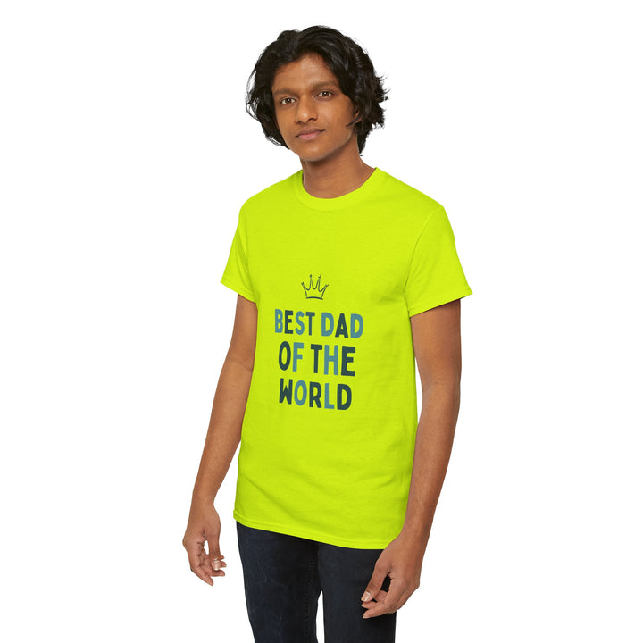 Best Dad of the World Unisex Heavy Cotton Tee - Perfect Father's Day Gift