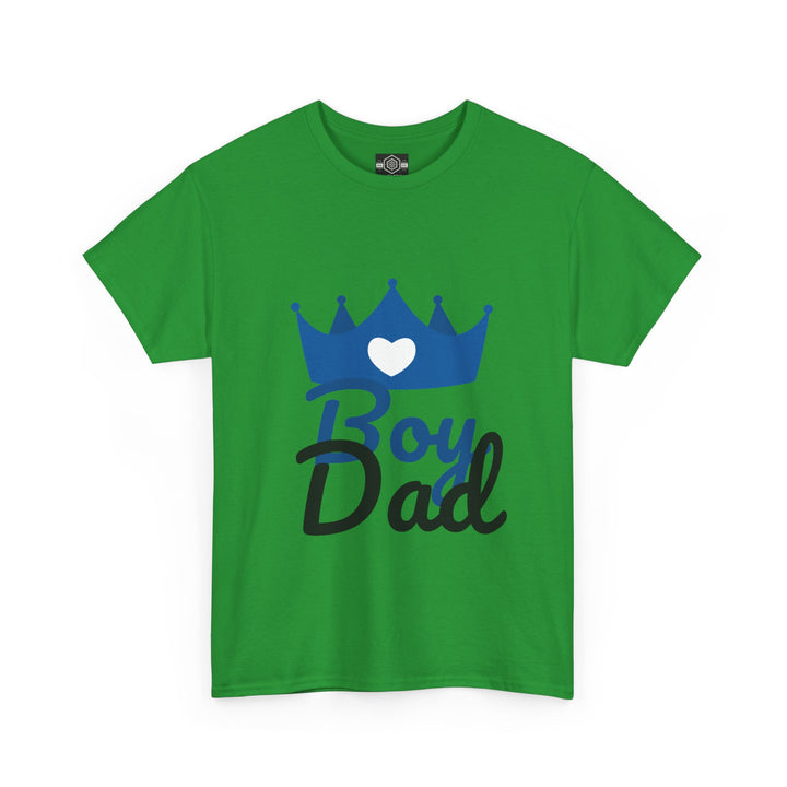 Boy Dad Crown Heavy Cotton Tee - Perfect Gift