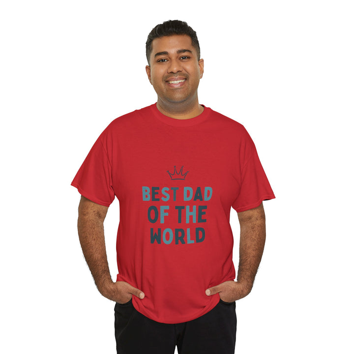 Best Dad of the World Unisex Heavy Cotton Tee - Perfect Father's Day Gift