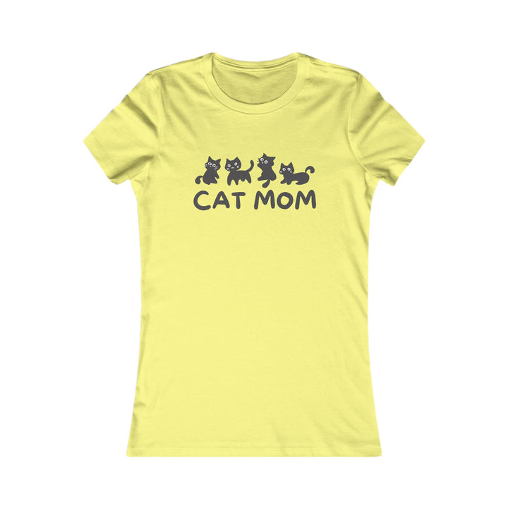 Cat Mom Women's Favorite Tee - Cute T-Shirt for Cat Lovers