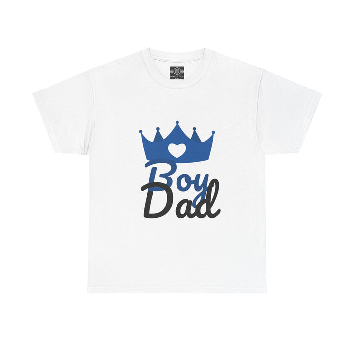 Boy Dad Crown Heavy Cotton Tee - Perfect Gift