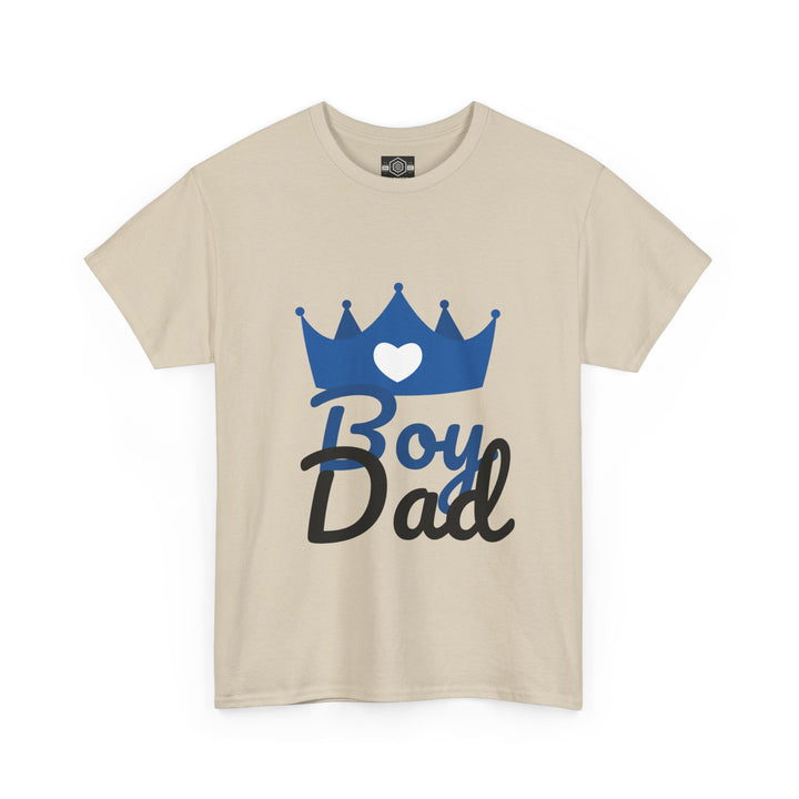 Boy Dad Crown Heavy Cotton Tee - Perfect Gift