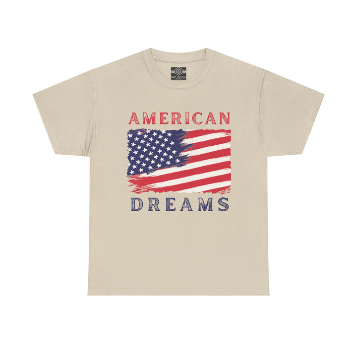 American Dreams Heavy Cotton Tee - Patriotic Graphic T-Shirt