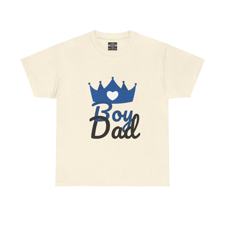 Boy Dad Crown Heavy Cotton Tee - Perfect Gift