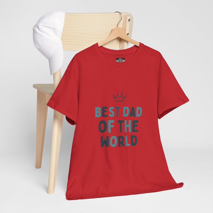 Best Dad of the World Unisex Heavy Cotton Tee - Perfect Father's Day Gift