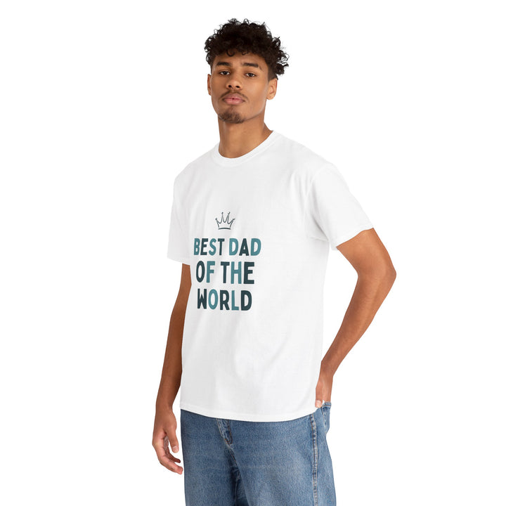 Best Dad of the World Unisex Heavy Cotton Tee - Perfect Father's Day Gift